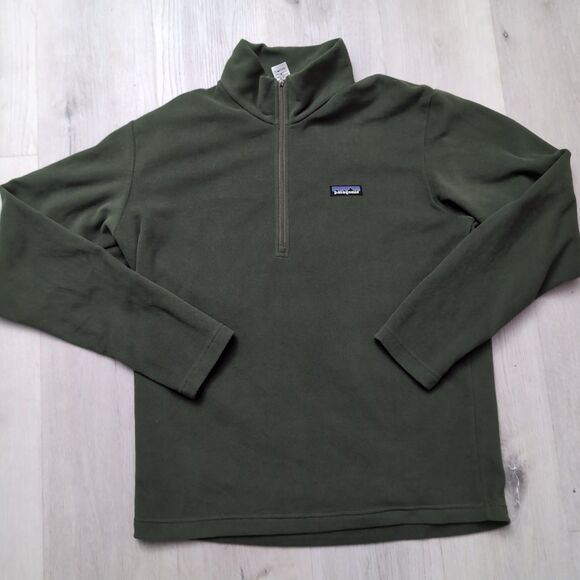 Patagonia Synchilla 1/4 Zip Sweater Men's Medium Green/Olive Lightweight Fleece - Picture 1 of 4